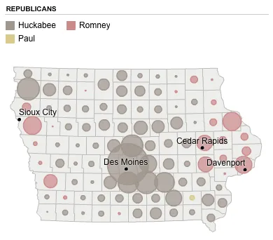 2008 Iowa Caucus Results