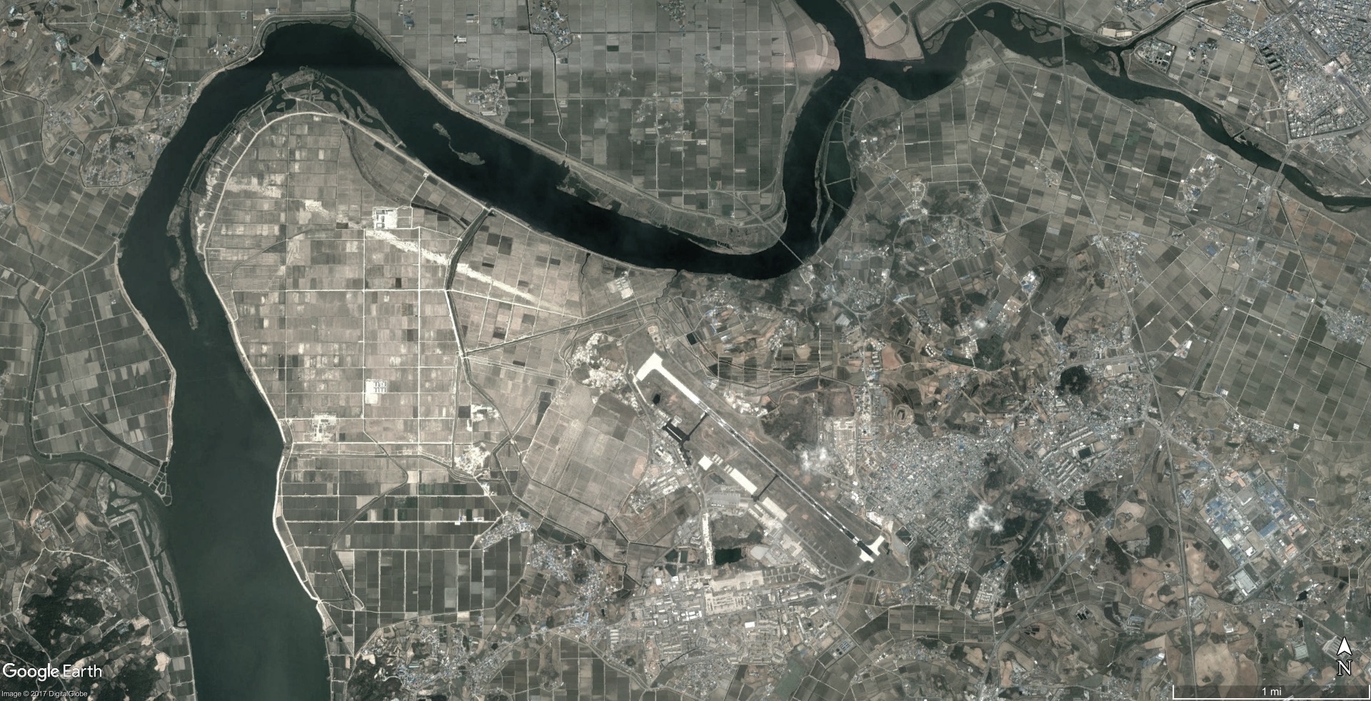 Satellite imagery from April 2009