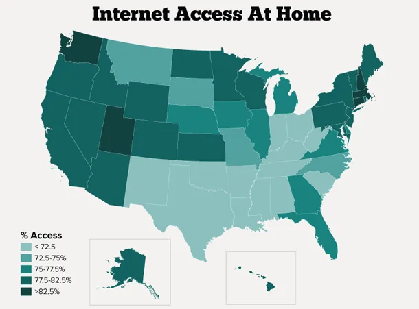 Mapping Internet Access In U.S. Homes