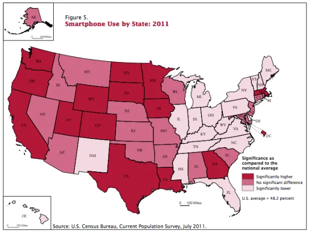 Mapping Smartphone Use By State