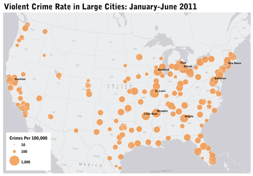 Mapping Violent Crime, Murder Rates with FBI Data