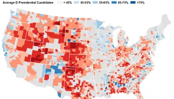 Mapping Consistently Partisan Counties